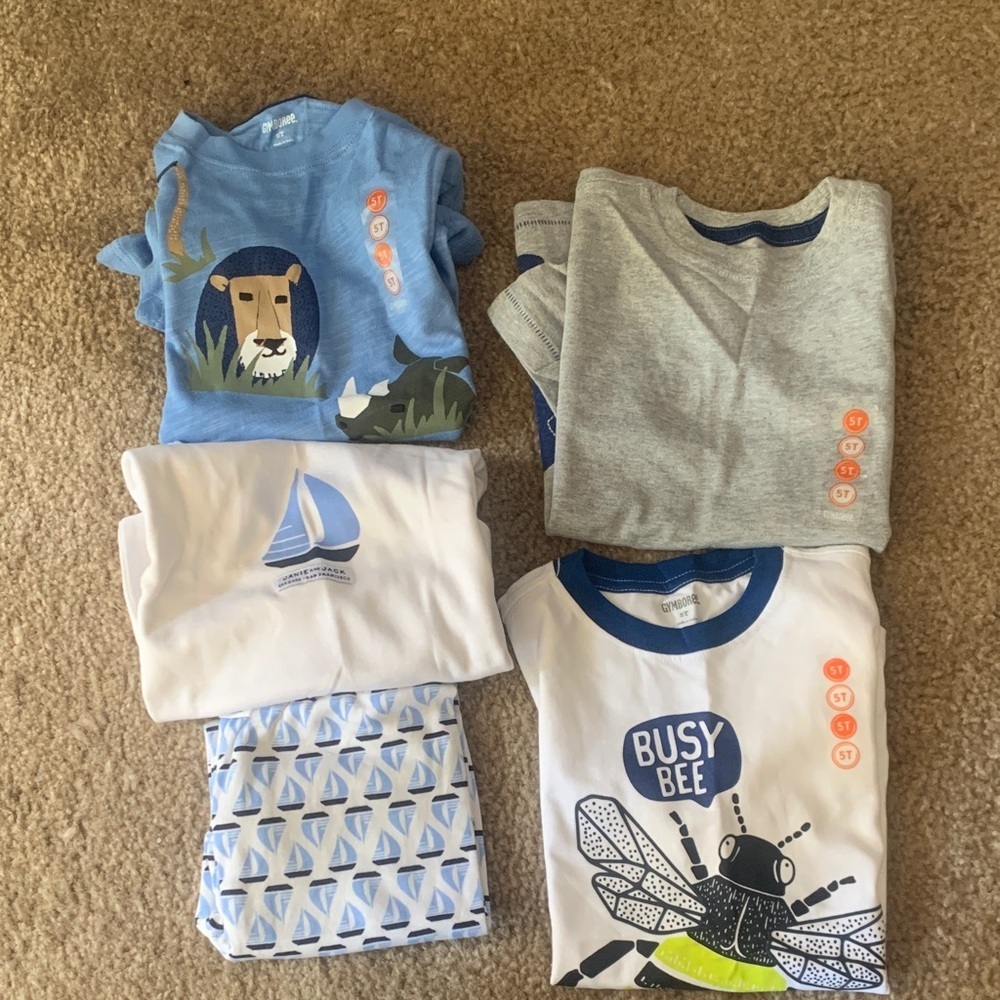 Gymboree Kids Graphic T-Shirts Size 5and Pajamas Set Size 6